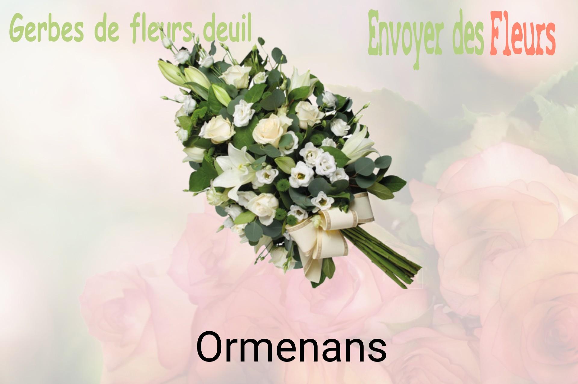 Gerbe de fleurs de deuil livrée à Ormenans